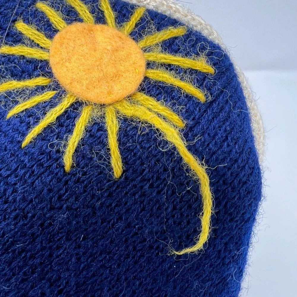 Vintage St Moritz Ski Beanie Wool Knit Hat Switzerland Retro Alpine Apres Ski